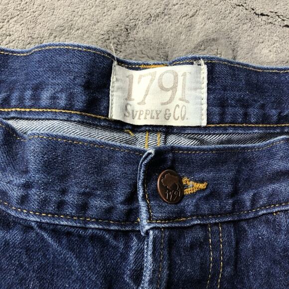 1791 Supply Co Jeans Mens 38x34 Selvedge Straight Leg Mid Rise Denim USA - Picture 7 of 14